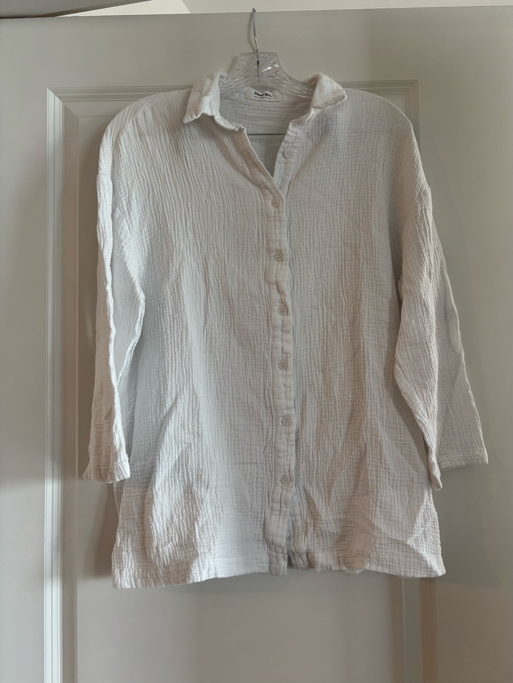 Showpo White Gauze Button-Down Shirt